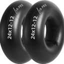 AR-PRO Relacement 24x12-12 Heavy-Duty Inner Tubes for ATV, Lawn Tractor, Mowers, Golf Cart, Snow Blowers, and More - With TR13 Straight Valve Stems - Made from Durable Butyl Rubber (2-Pack)