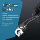 ASUBHA 2PCS Motorcycle Mirrors, Motorcycle Mirrors for Handlebar, Convex Handlebar Rear View Side Mirror with M8 M10 Bolt, Wide Angle Rear View Mirror Car Accessories for Scooter ATV UTV Dirt Bike