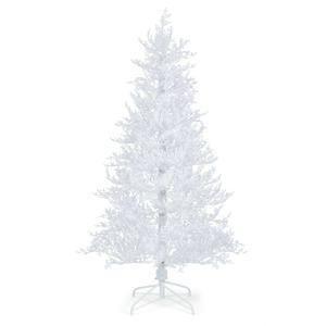  6 FT Pre-Lit Christmas Tree Snow Flocked Hinged 11 Lighting Modes with 300 Lights
