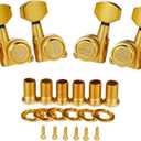 Guitar Locking Tuners 18:1 Guitar Tuning Keys Pegs Locking Tuning Machines Heads for Strat/Tele/Les Paul Electric/Acoustic Guitars Gold