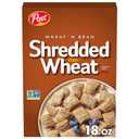 Post Wheat n Bran Shredded Wheat, Breakfast Cereal, Excellent Source of Fiber, Kosher 18 Ounce  1 count