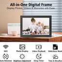 10.1 Inch WiFi Digital Picture Frame 1280x800 HD IPS Touch Screen, Smart Photo Frame, Auto-Rotate, Instantly Share Photos/Videos and Send Best Wishes from Anywhere(16GB, Black)