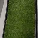 Ottomanson Artificial Grass Puppy Potty Training Pad with Tray, 15" x 30" Reusable Pee Pad for Small Pets and Dogs
