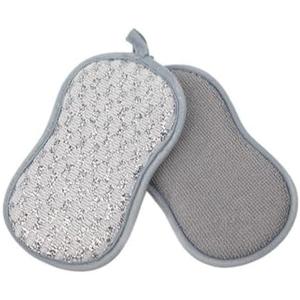Multi-Purpose Scrub Sponges for Kitchen Scrub-it-Non-Scratch Double-Side Double-Effect Microfiber Sponge Along with Heavy Duty Scouring Multi-Purpose Sponges Kitchen (2 pcs)