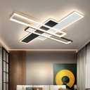 LED Ceiling Light Fixture,85W Flush Mount Ceiling Lights with Remote,Black Square Acrylic Modern Ceiling Lamp for Bedroom,Kitchen,Living Room,Study Dimmable/3000-6000K