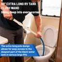 RV Black Water Tank Cleaner,62" Camper Water Tank Rotating Spray Washer Powerful Cleaning Function Rv Black Tank Flush Kit Suitable for RVs Campers