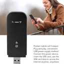 4G LTE USB 4G LTE USB Portable Router, Pocket Mobile Hotspot with SIM Card Slot, Travel Mini Wi Fi Hotspot, Support 10 Devices, WPA WPA2 Wi Fi Encryption (Black)