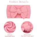 CLLOT 5 Colors Super Stretchy Soft Knot Baby Girl Headbands with Hair Bows Nylon Head Wrap For Newborn Baby Girls Infants Toddlers Kids