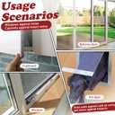 50Ft Weather Stripping Door Seal Self-Adhesive Seal Strip for Door and Window 0.35" Wide x 0.35" Thick, Gray