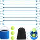 Soulchen 13 Pcs Team Building Game with Buckets and Balls Set Family Fun Group Games Challenge Outdoor Team Building Activities for Game Sports Day Activity Family Night or Party (Blue)