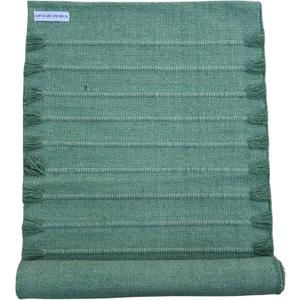 Jaipur art & Rugs Organic Cotton Yoga Mat - Eco-Friendly Hand-Woven Rug - Non Slip & Thick (24x72x5mm) for Everyday Fitness at Home - Comfortable Extra-Long (Light Green)