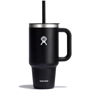 Hydro Flask 32 Oz Travel Tumbler with Handle, Lid - Insulated Stainless Steel in Black