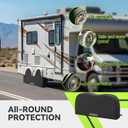 RVMATE Dual Axle Wheel Covers (2 Pack) - Fits 27"-30" Tires, Waterproof Anti-UV 420D Oxford Black Tire Covers for RV/Truck/Trailer