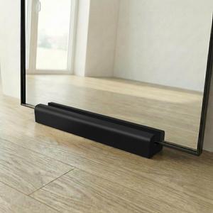 DSMKJT Solid Wood Large Floor Mirror Stand for Full Length Mirror with Stand- Anti-Slip, Suitable for Mirror Frames-Black (arc-shaped)