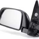 For Toyota Tacoma 1995-2000 Door Mirror Driver Side | Manual | Non-Heated | Manual Folding | 9 x 5in Housing | Textured Black | Replacement For 8794004040 | TO1320116
