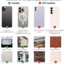 Electric Vacuum Suction Cup Phone Mount,360Adjustable Double Sided Magnetic Suction Phone Mount,Phone Holder for Car/Screen/Mirror/Tile/Glass/Gym/Smooth Surface, Compatible with All Phones -Sliver