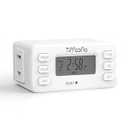 TiFFCOFiO Indoor Digital Light Timer, 24 Hour Easy Programmable Outlet Timer, 2 Prong Plug in, 1 Polarized Outlet for Lamps and Indoor Lights, 15A/ 1875W