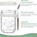 4 Pack Overnight Oats Containers with Lids and Spoons, 16 oz Glass Mason Jars with Airtight Lids, Overnight Oats Jars for Milk, Cereal, Fruit