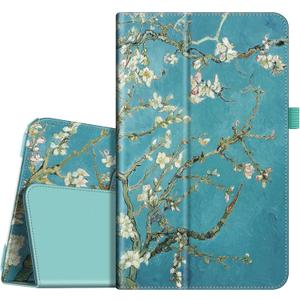 Fintie Folio Case for Samsung Galaxy Tab E 9.6 2015 (Model SM-T560/T561/T565/T567), Slim Fit Premium Vegan Leather Cover, Blossom