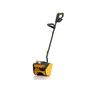 Electric Snow Shovel, 12 Inch Cordless Snow Shovel with Directional Plate & Auxiliary Handle, 20V Power Snow Shovel for Driveway, Patio, Deck (Yellow)