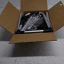 Folding Walker with 2 Skis and 5" Wheels, Lightweight Walkers for Seniors and Adults, Supports Up to 350 Pounds, Adjustable Height, Compact Standard Walker, Black