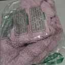 DII Crochet Collection Reversible Bath Mat, Round, 27.5" Diameter, Mauve