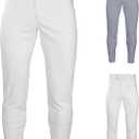 Rawlings mens PRO 150 Series Baseball Pants | Tapered Jogger Fit | Adult Sizes | Solid | Multiple Colors White, Medium