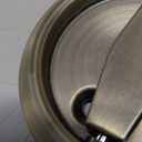 PATIKIL Recessed Door Handles, 2 Pcs Round Flush Pulls Stainless Steel Furniture Locks Hidden Embedded Fireproof Door Furniture Pull Bronze