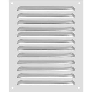 PATIKIL 10 x 12 Inch Aluminum Vent Cover, Screen Air Grille Ventilation Cover HVAC Louvered Grill for Home Kitchen Fireplace Bathroom Wall Ceiling, Silver Tone