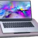 Portable Laptop Desk Fits Up to 16 Laptops, with Tablet Slot, Built-in Cushion, Great for Home & Office,Lap Desk for Laptop,Lap Desk with Cushion (Grey Violet, Medium)