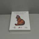 Wooden Stained Glass Puzzles for Adults, Mosaic Cat Jigsaw Puzzle 150 Pieces Art, Colorful Kitten Wood Kitty Puzzle,Unique Animal Shape