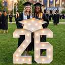 Graduation Decorations 2026 Party Numbers: 4.5FT Graduation Decorations Class of 2026 - Large Marquee Numbers 26 for Kindergarten Preschool High School