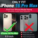 SHIELDON Wallet Case for iPhone 16 Pro Max 6.9", Genuine Leather Minimalist Undetachable Magnetic RFID Blocking 6 Card Slots, Protective Phone Cover Compatible with iPhone 16 Pro Max - Nappa Black