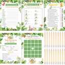 Yinder 145 Pcs Dinosaur Baby Shower Games Girl or Boy Activities Cards Baby Bingo Description and Wishes Guess Who Mommy or Daddy Price is Right Word Scramble Game