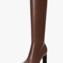 Modatope Knee High Boots for Women Pointed Toe Chunky Heel Tall Boots Side Zipper Fall Long Boots, Size 7.5