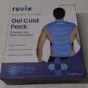 REVIX Large Ice Pack for Shoulder and Back with Straps, Reusable Full Back Ice Pack Wrap Cold Compression Therapy for Discomfort and Fatigue Relief, Post-Workout Recovery (Blue)