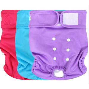 Wegreeco Washable Reusable Premium Dog Diapers, Bright Color, for Female Dog, Pack of 3, Dog Puppy & Doggy Diapers Female,Period Panties in Heat L