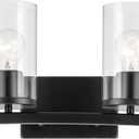 Kichler Crosby 2-Light Bathroom Vanity Light, Black