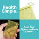 4 x Transparent Cigarette Case for King Size 85mm, Holds 20 Cigarettes,Stylish with Gold Powder Design (Yellow)