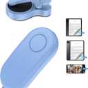 Remote Control Page Turner for Kindle Paperwhite Oasis Kobo eReaders,Kindle Clicker Page Turner Accessories for iPhone,iPad, Android Tablets Reading Novels,Video Record&Shutter Selfie (Blue)
