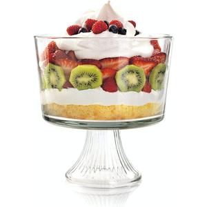 Anchor Hocking Monaco Glass Trifle Bowl, 104 oz