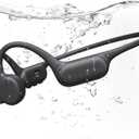PSIER Bone Conduction Headphones IPX8 Waterproof Swimming Headphones Open Ear Headphones with MP3 Mode 32GB Memory Up to 8 Hours Playtime Bluetooth 5.4 Ear Buds Secure Fit for Running and Fitness (Matte Black)