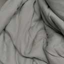 Queen Comforter Light Grey, Comforter Queen Size Soft Lightweight Down Alternative Bed Comforter Full Size All Season 