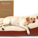 XL Dog Bed for Crate - Orthopedic Foam Crate Mat Large Comfy Flat Pet Beds with Removable Washable Cover, Suitable for Pet Up to 100 lbs(43''×28''×6'')