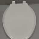 KOHLER 4636-RL-0 Cachet ReadyLatch Elongated Slow Close Toilet Seat, Soft Close Toilet Seat Quiet Lid, Contoured Grip-Tight Bumpers Installation Hardware, Apartment Essentials, White