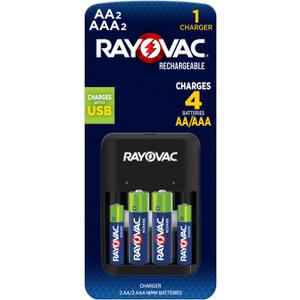 Rayovac 4 Position AA/AAA Charger w/ Batteries