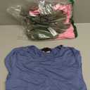 Huukeay 4 Pack Women's Maternity Shirts, Crew Neck Maternity Top Short Sleeve Casual Cotton Tee Side Ruched Pregnancy Clothes(Haze Blue, Peach Pink, Army Green, Light Coffee,Medium)