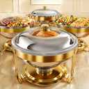 Chafing Dishes for Buffet 4 Pack, 7QT Food Warmers for Party with Glass Lid