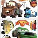 Pack Of 2 Room Mates Disney Pixar Cars Piston Cup Champs Peel & Stick Wall Decals , RMK1518GM