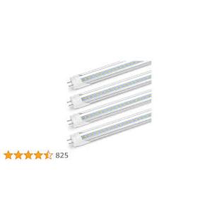 2FT LED Tube Light, T8 T10 Type B LED Light Bulb, 12W 5000K,1560LM High Bright, Replacement 24 Inch F20T12 Fluorescent,Double Ended Power, Clear Cover,4 Pack